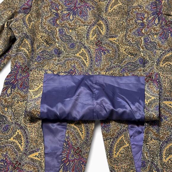 Alan Flusser XXL Corduroy Sport Coat Paisley Brown Purple Boho Y2K Vintage Party - Picture 11 of 11